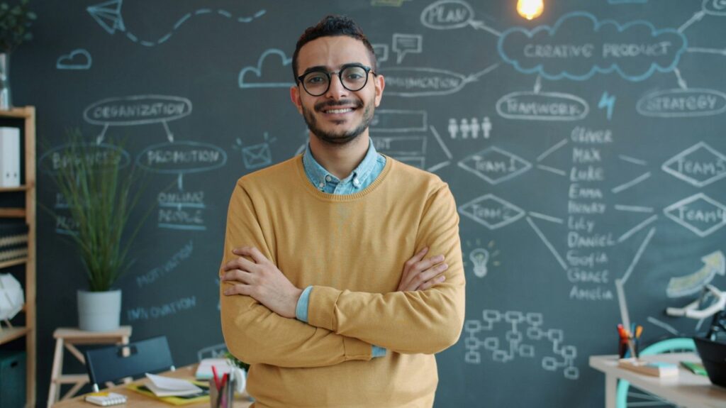 Teacher in Classroom Abroad