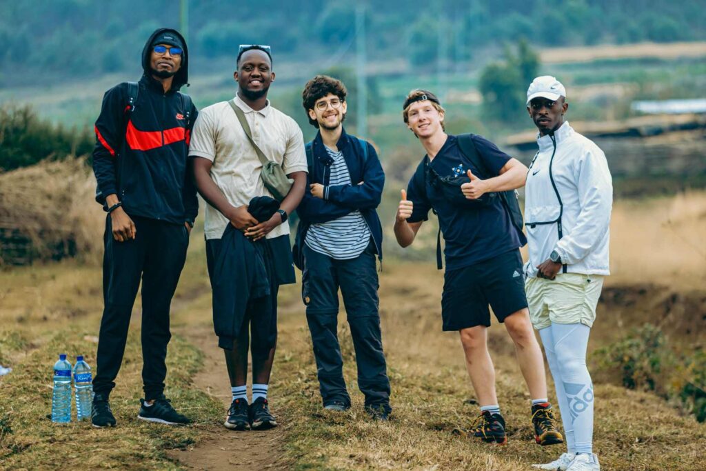 Friends exploring the outdoors together after moving abroad